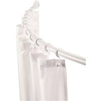 ROD SHOWER 52-72IN CURVED WHT 