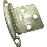 Overlay Decorative Hinge, 3/8" Nickel
