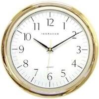 Goldtone  Wall Clock, 12 1/2in. Round
