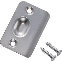 Round Corner Strikeplate, Satin Chrome