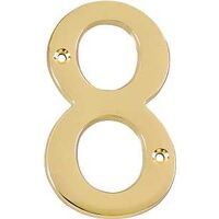 house number 8, 4in. satin nickel
