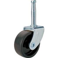 Stem Caster, 2in. Black & Zinc