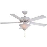 ceiling fan white with light, 52in.  