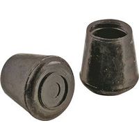 rubber leg tips black, 3/4in.