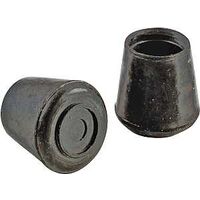 Rubber Leg Tips Black, 3/4in.