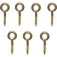 #212 Small Solid Brass Eye Screws