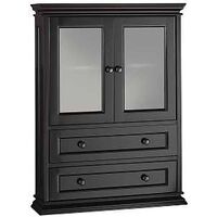 berkshire assembled wall cabinet, 31in. dark expresso
