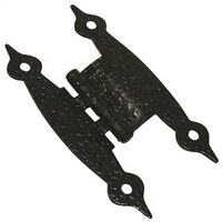 decorative h hinge, 3/8in. colonial black