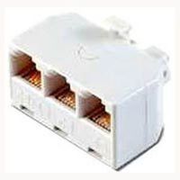 tri-phone adapter, white