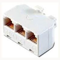 tri-phone adapter, white