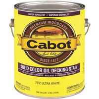 cabot voc deck stain, 1 gal ultra white