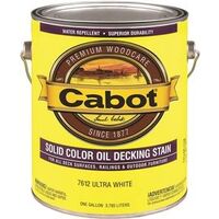 Cabot VOC Deck Stain, 1 Gal Ultra White