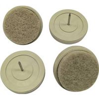nail on felt guard furniture glide, 1 1/2in. almond
