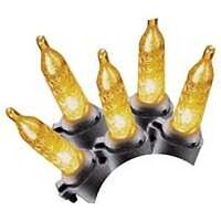 Mini LED Christmas Light Set, 50 Orange