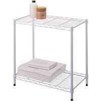 two shelf stacker, white