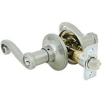 Reversible Entry Lever Lock Set, Satin Nickel