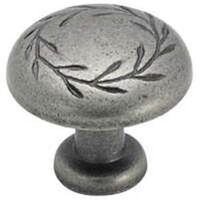 Leaf Cabinet Knob, 1 3/4in. Weathered Nickel