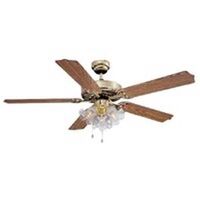 Ceiling Fan Polished Brass with 3 Light, 52" 
