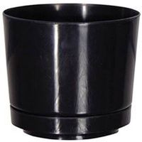 full depth gloss planter, 16in. black