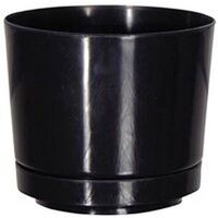 Full Depth Gloss Planter, 16" Black