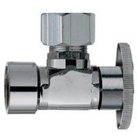 quarter turn angle valve, chrome plated