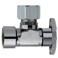 Quarter Turn Angle Valve, Chrome Plated