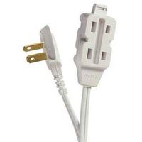 CORD EXT 2.5M 3-OUTLET WHITE  