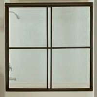finesse sliding shower doors, 60in. bronze