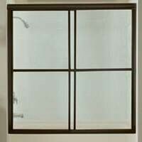 finesse sliding shower doors, 60in. bronze