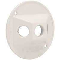 3985231-ROUND COVER 3-1/2 OUTLET WHITE