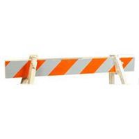 i beam 2 sided reflective barricade, 2in. x 8