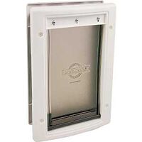large pet door, white