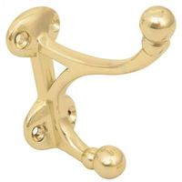 coat & hat hook, brass