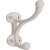 Coat & Hat Hook, White