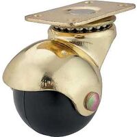 Hooded Plate Caster, 1 5/8" Brass