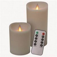CANDLE IVORY REMOTE 2PK COMBO 
