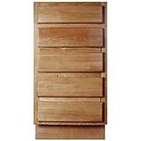 three door base cabinet, oak 18in.