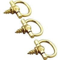 Oval Screw Ring Hanger, 5/8" Brass