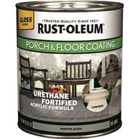 rustoleum gloss porch & floor coating, 1qt pewter