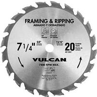 Carbide Circular Saw Blade, 7 1/4in. x 20 Teeth