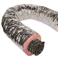 Master Flow F6IFD Flexible Insulated Air Duct Pipe, 6 in x 25 ft, Fiberglass Yarn