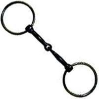 stainless steel snaffle bit mouthpiece, 3in. rings