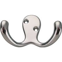 4124988 - CHROME DBL PRONG ROBE HOOKS