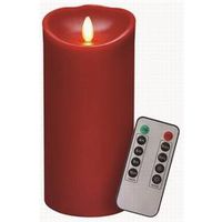 CANDLE RED WAX FLAME REMOTE 7H