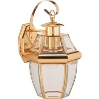Boston Harbor Wall Lantern, Polished Brass