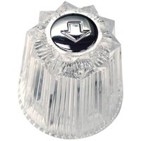 large faucet handle, clear