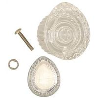 clear handle with white & chrome inset 