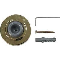 Wall Door Stop, 2.5", Bright Brass