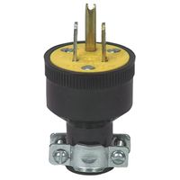 4181780 - BLK RUBBER GROUND 3WIRE PLUG