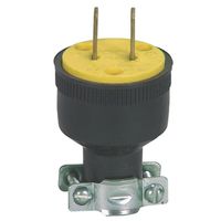 4181905 - BLK RUBBER ROUND 2WIRE PLUG